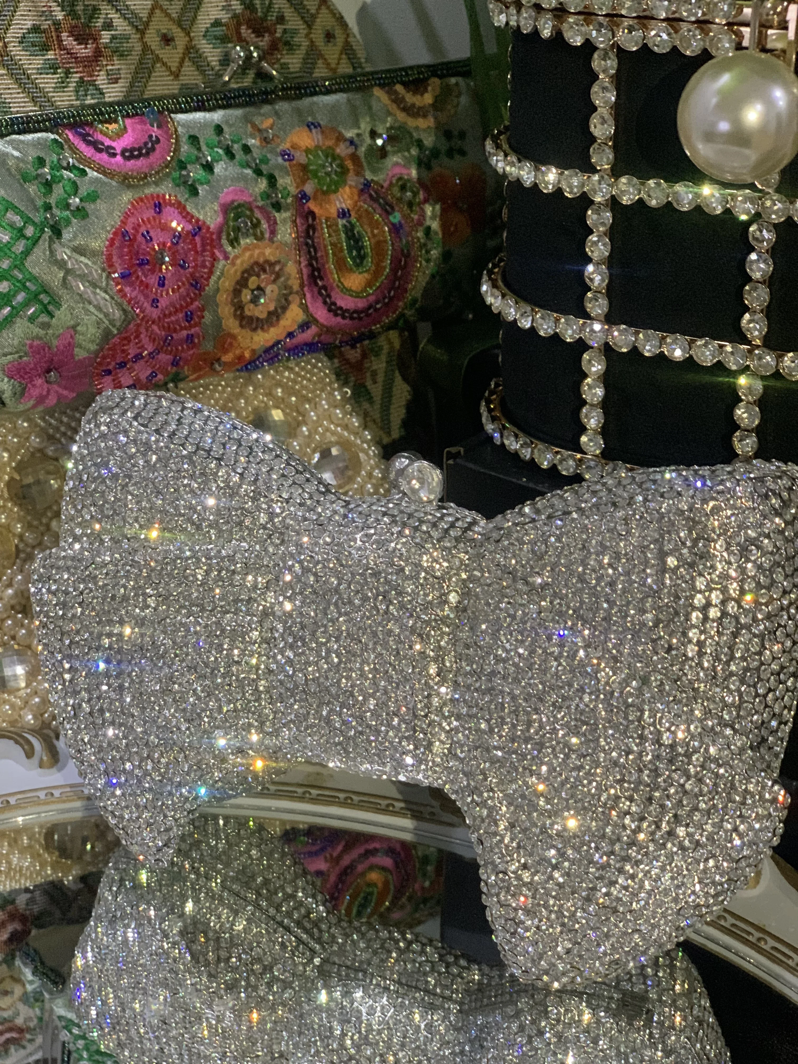 Lost in винтажная роскошная вечерняя сумка плюс блестящий клатч украшенный