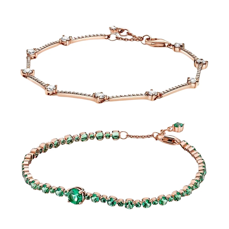 Женские браслеты из розового золота серебро 925 пробы на запястье ювелирные