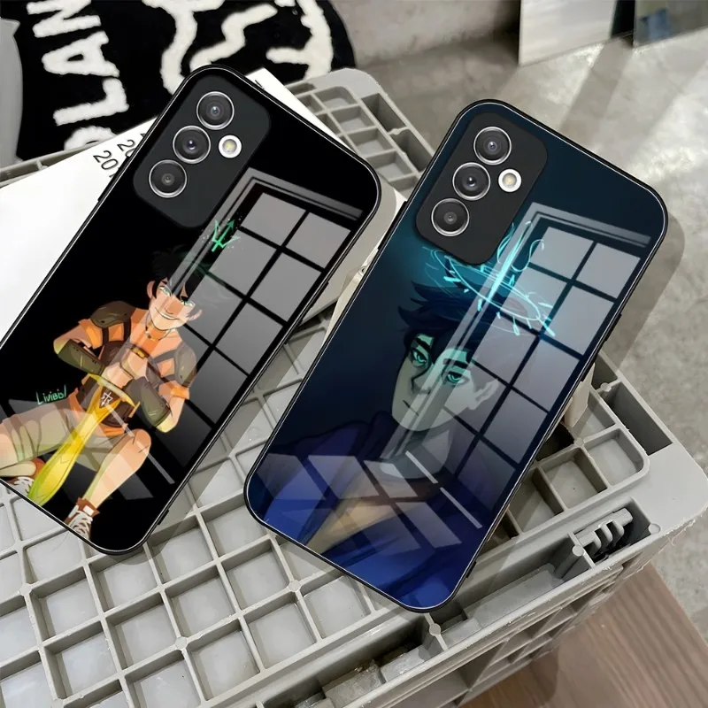Чехол для телефона с мультипликационным фильмом Перси Джексон для Samsung S23 S21 S30 S22 S20 S9 S10E Note 20 10 Ultra Pro Plus чехол из закаленного стекла