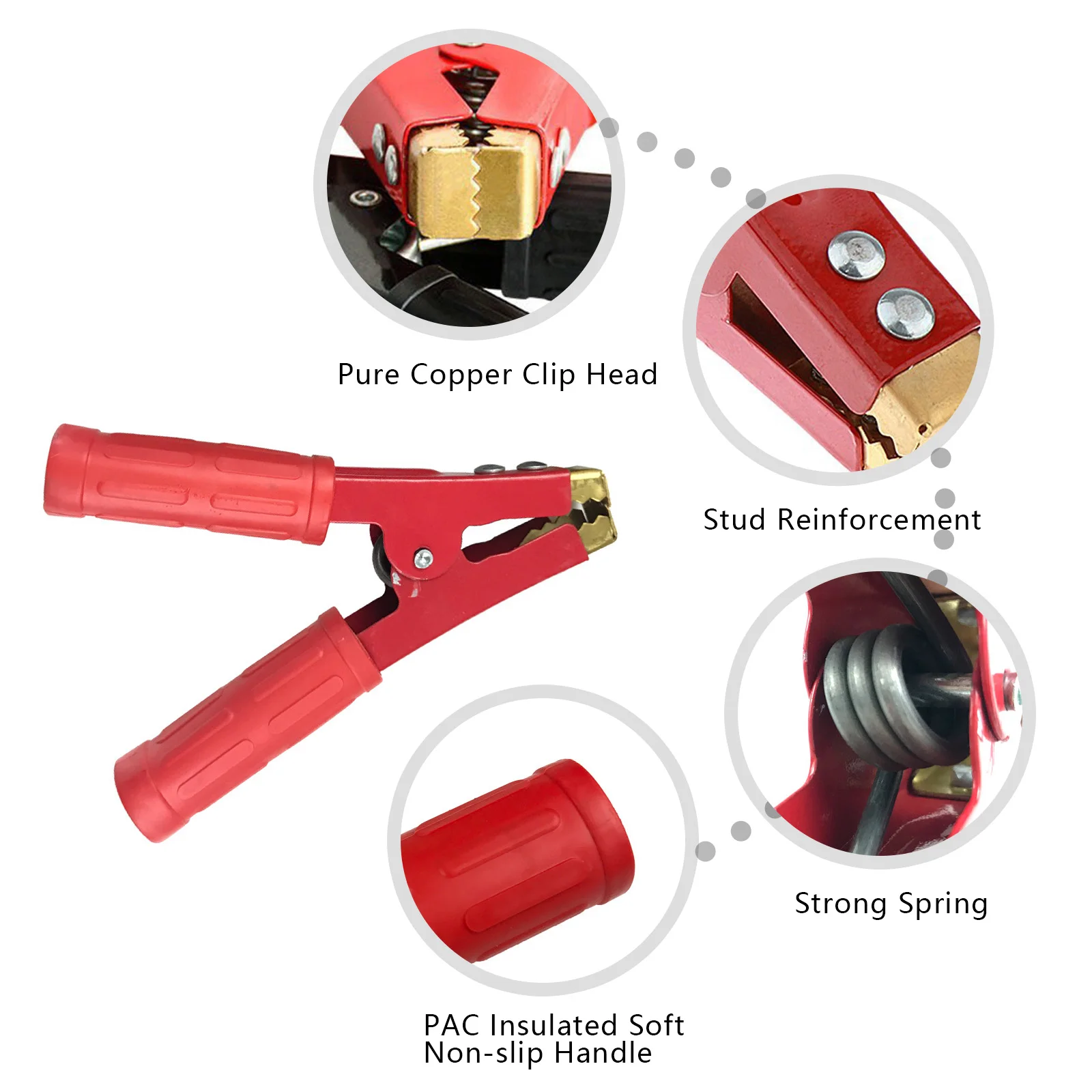 Зажимы типа крокодил большие зажимы для автомобильного аккумулятора 1000 А из