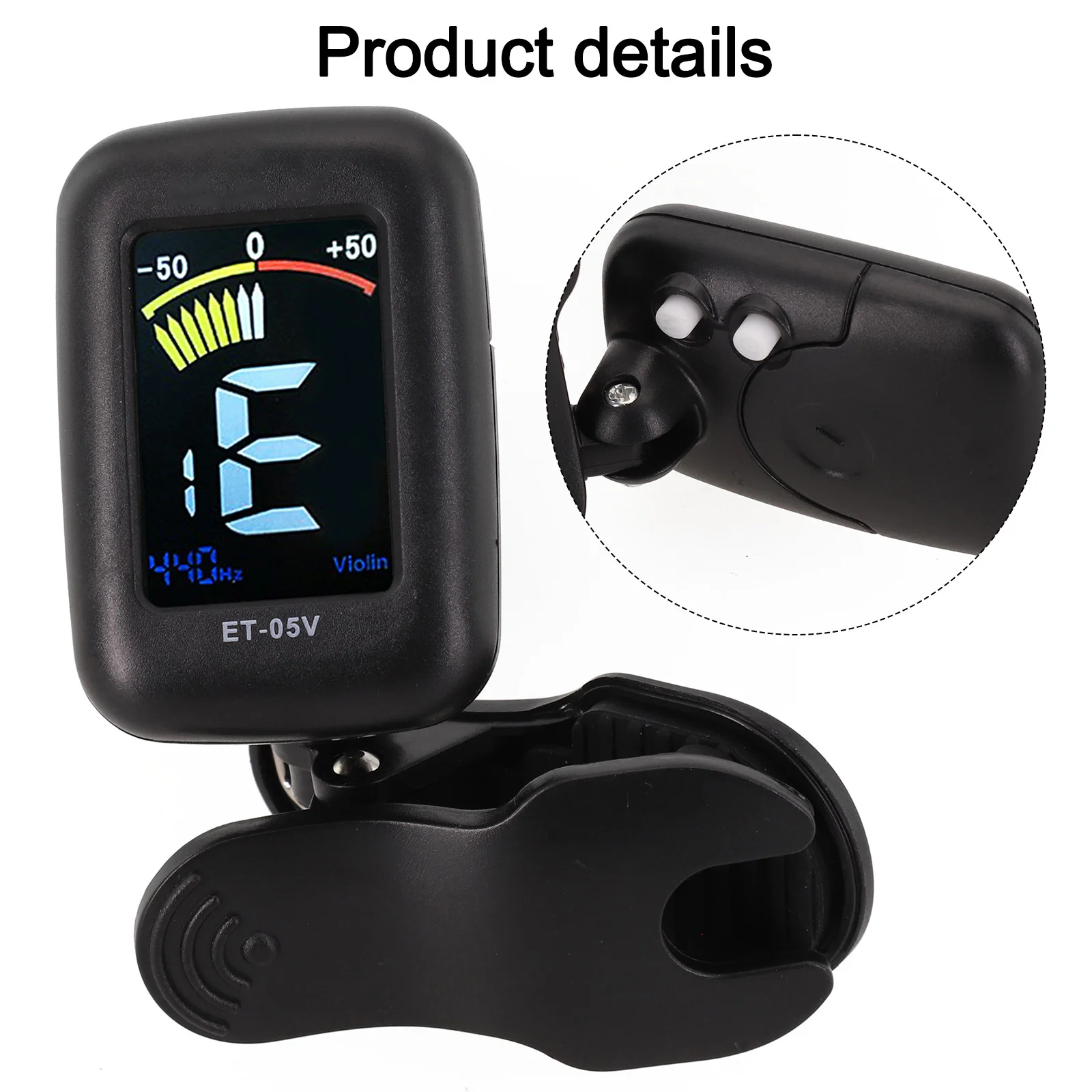 Тюнер для двойных басов тюнер виолончели 1 шт. вращающийся на 360 градусов дизайн