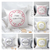 cushion cover decorative pillowcase mothers day pattern polyester square throw pillows for bed couch home decor 45x45cm