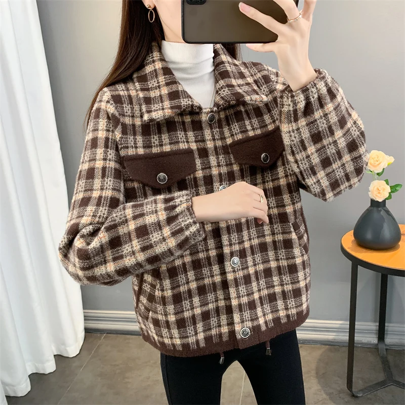 Утепленное короткое пальто для женщин на осень и зиму новинка 2023 популярный