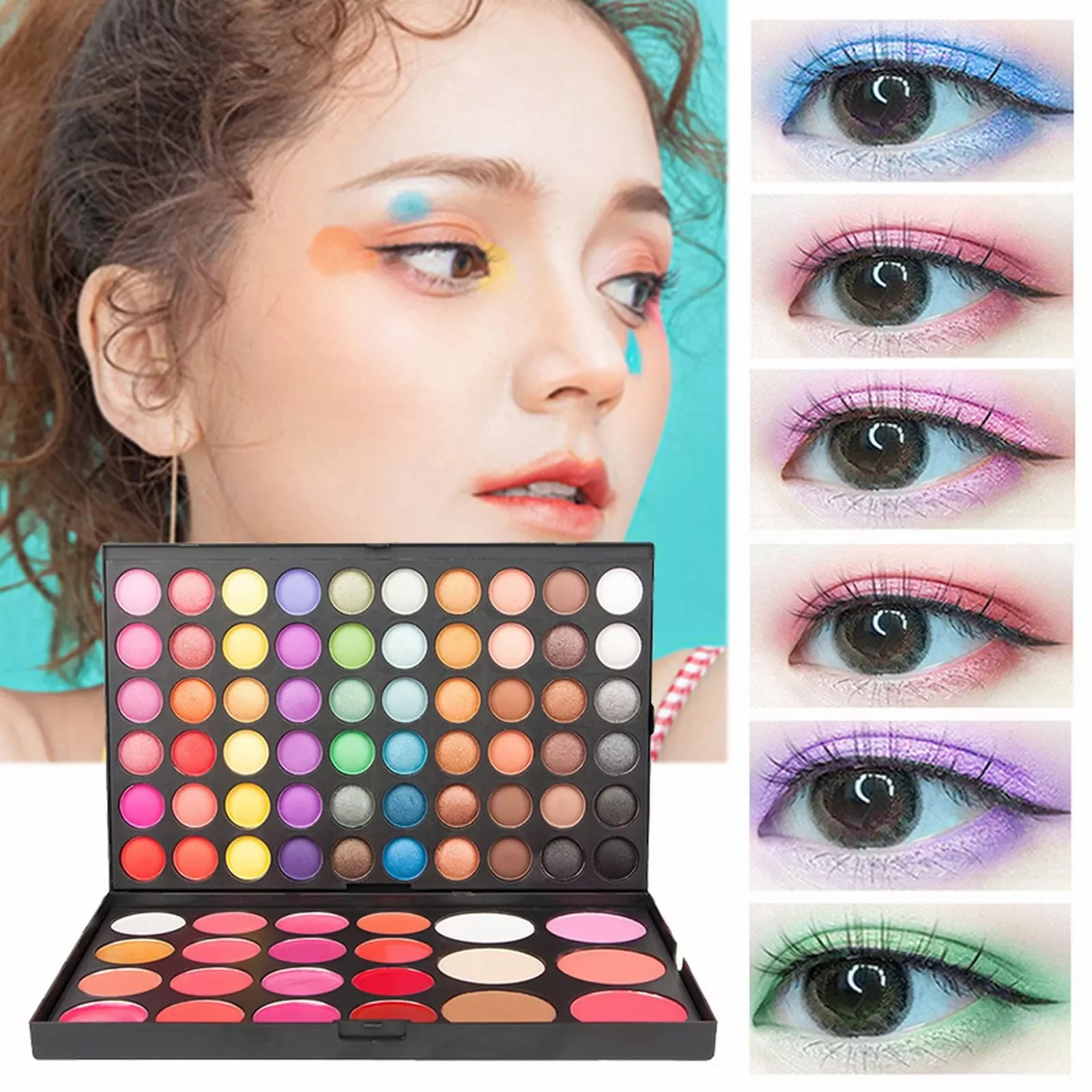 

NEW2023 Hard Candy Highlighter 1931 Makeup Box Makeup Box 82 Color Eye Shadow Lipstick Makeup Learning Kit Adult Ben Nine Final