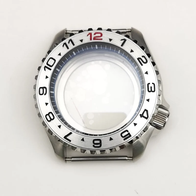 42mm NH35 Watch Case Transparent Back Cover Fit Seiko SK007 SKX009 Replace NH35 NH36 Movement Sapphire Crystal Glass Watch Cases