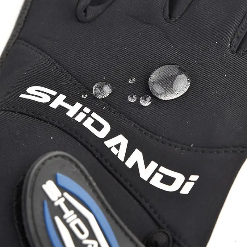 Противоскользящие перчатки для рыбалки унисекс с эластичной лентой на 3 пальца в