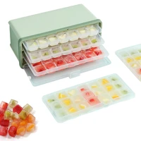 ice cube storage box ice cube mold trays organizer home refrigerator ice maker with shovel for whiskey cocktail icecube mould