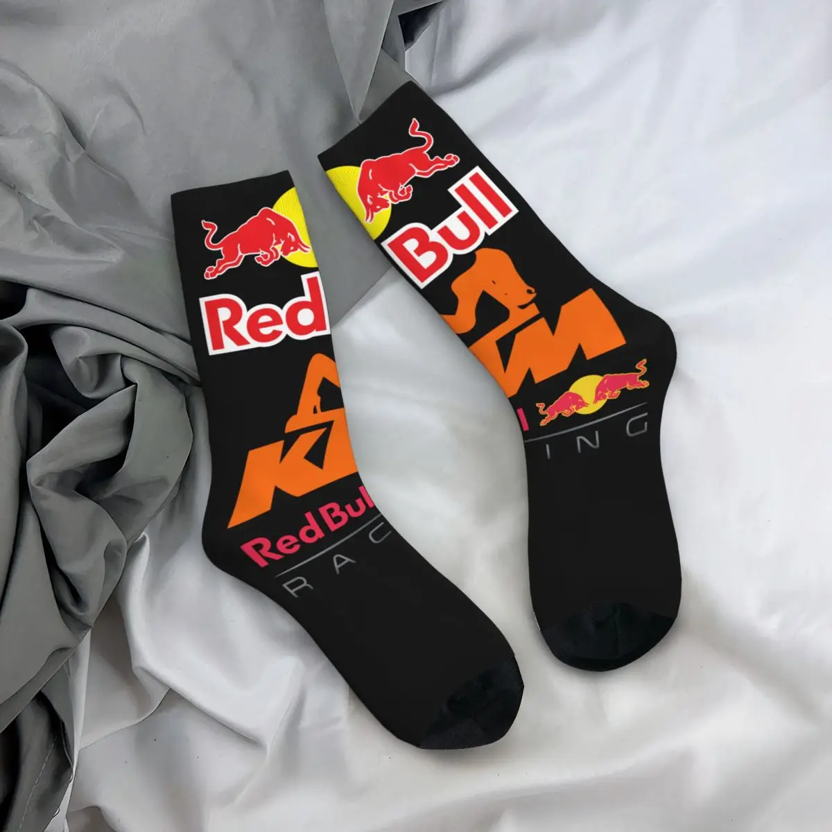 Motorcyle Rider Red Double-Bull Socks Motorcross Racing Accessories Extreme Sports Fan Socks for Moto Motorbike Rider