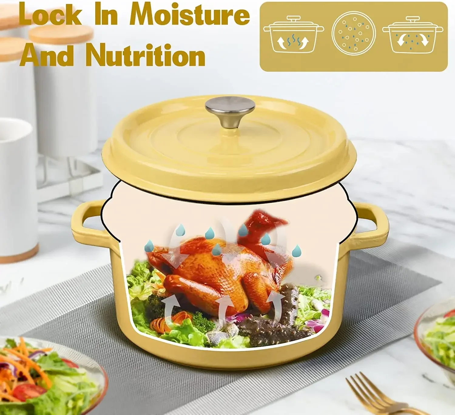 Эмалированная Алюминиевая голландская духовка с крышкой 9 5 л антипригарная