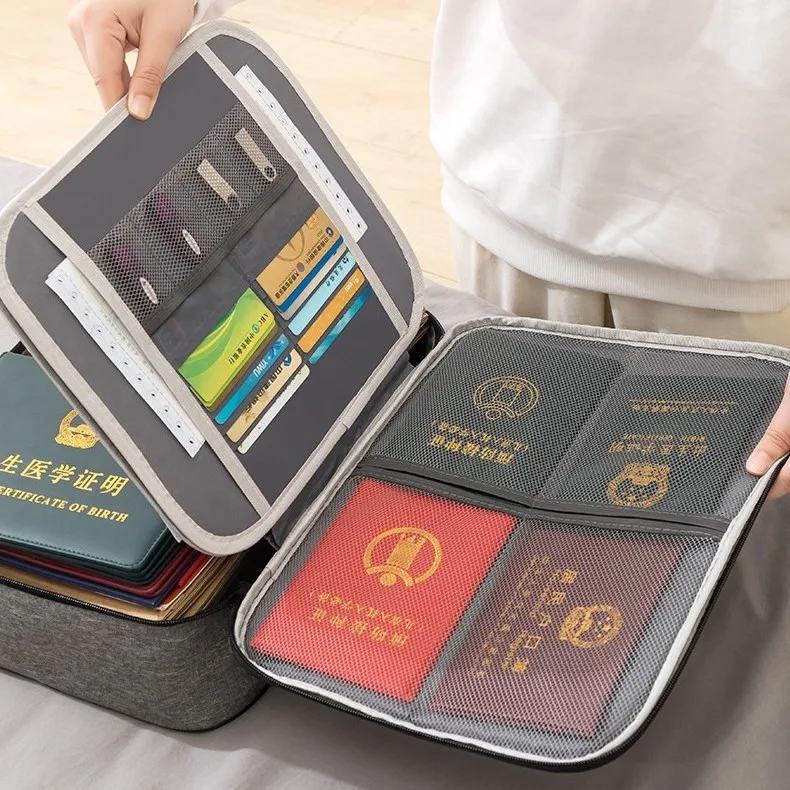 Waterproof Business Briefcase Bag Oxford Men's Document Ipad Electronic Storage Document Organizer Pouch Handheld Tote Supplies