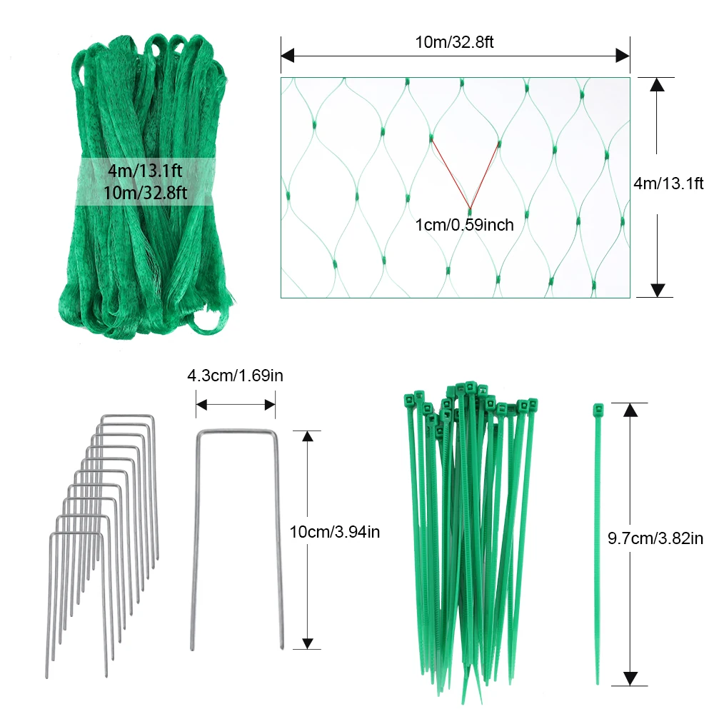 

Сетка для защиты от птиц, садовые растения, фруктовые деревья, сетчатая ткань, нейлоновые полиэтиленовые сетки, износостойкие барьеры для о...