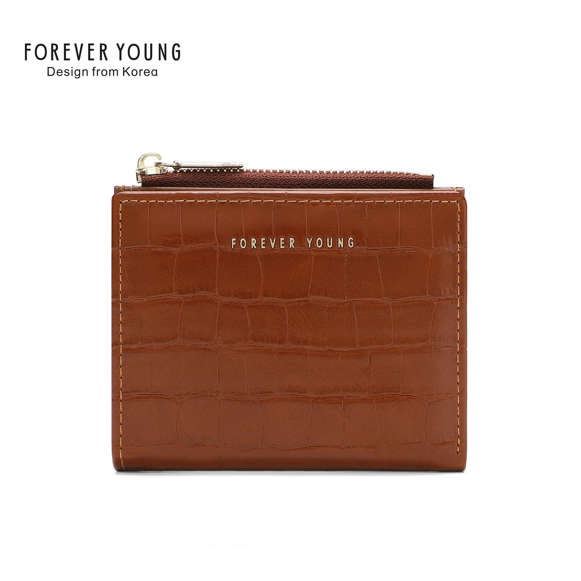 Forever Young Women's Purse Fashion Short Small Purse Simple Ultra-thin Card Bag Ins Wallet