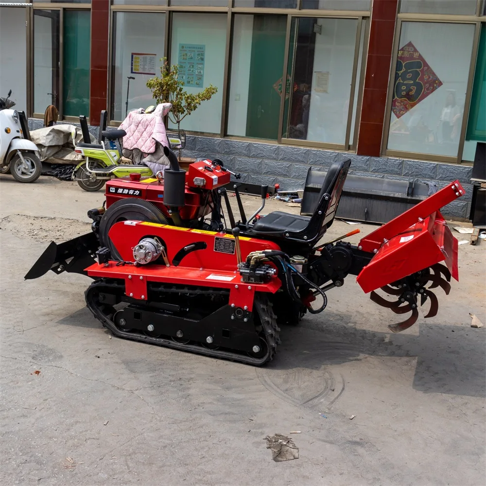 Фото Бесплатная доставка! Мини-роторный культиватор 4WD 4x4 20 л.с. 30 л.с. 50 л.с. 80 л.с. Мини-тракторы для фермерских хозяйств, сельскохозяйственная техника, фермерские тракторы на продажу №2