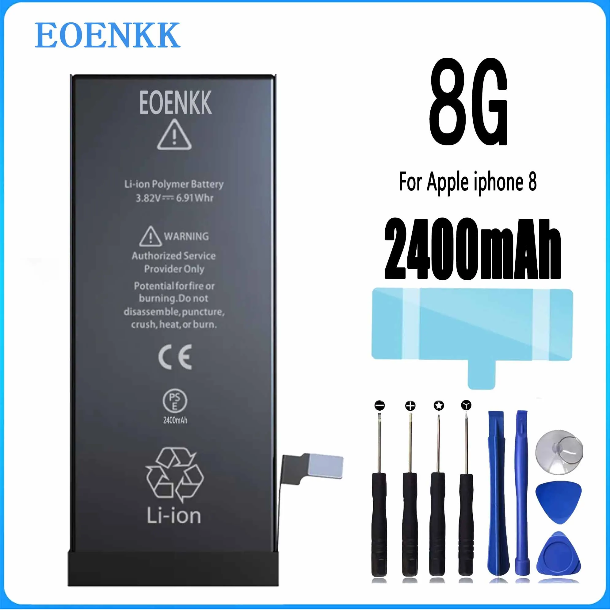 Enlarge EOENKK 2400MAH Battery For Apple IPHONE 7/ 7G / 8G Repair Part High Capacity Replacement Phone Batteries Bateria