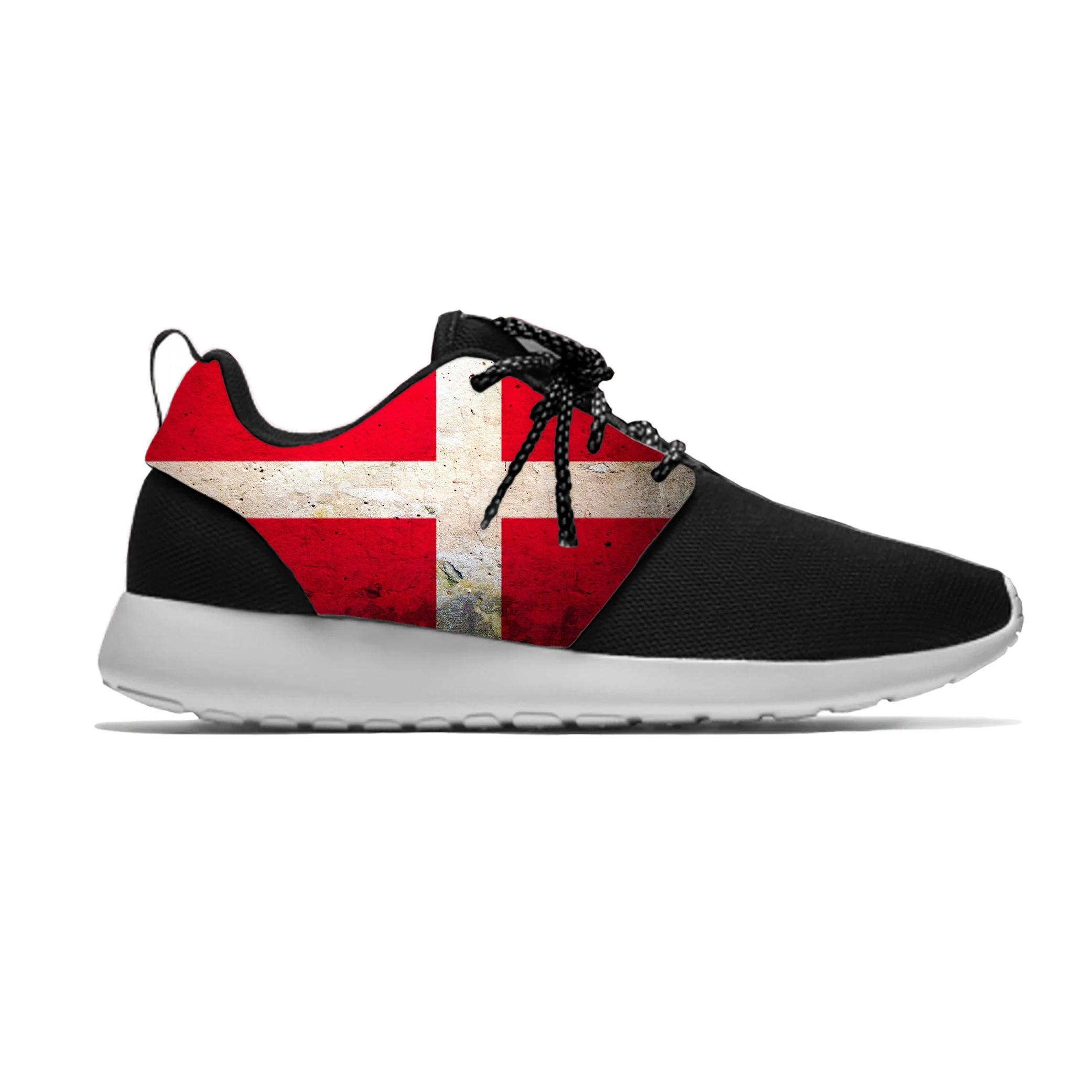 

Дания Датский флаг патриотическая гордость модная смешная Спортивная обувь для бега Повседневная дышащая легкая 3D печать Мужские Женские ...