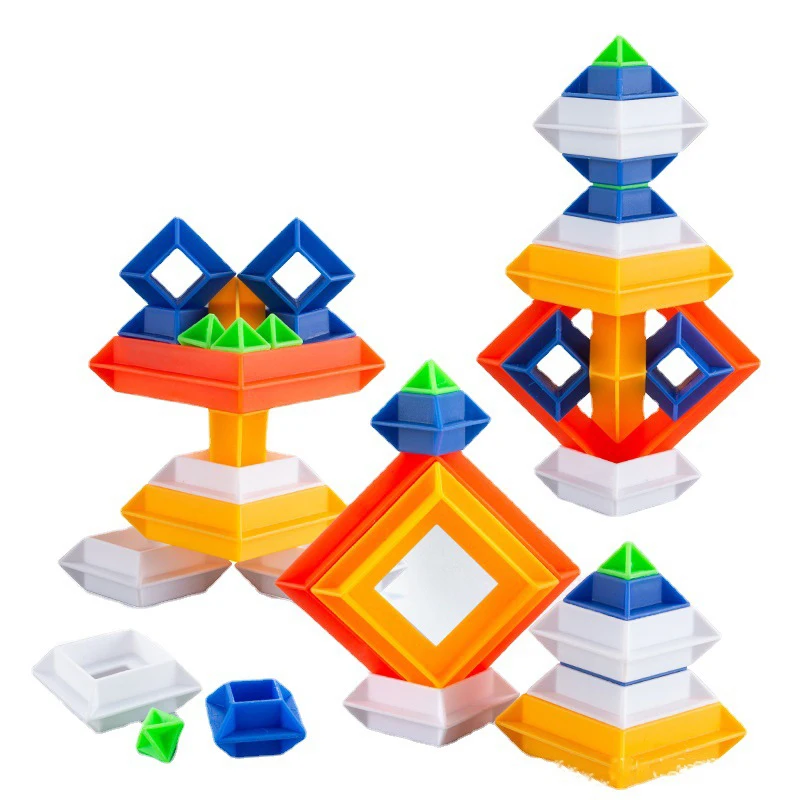 Пирамида Монтессори строительные блоки детская игрушка набор для укладки 3D