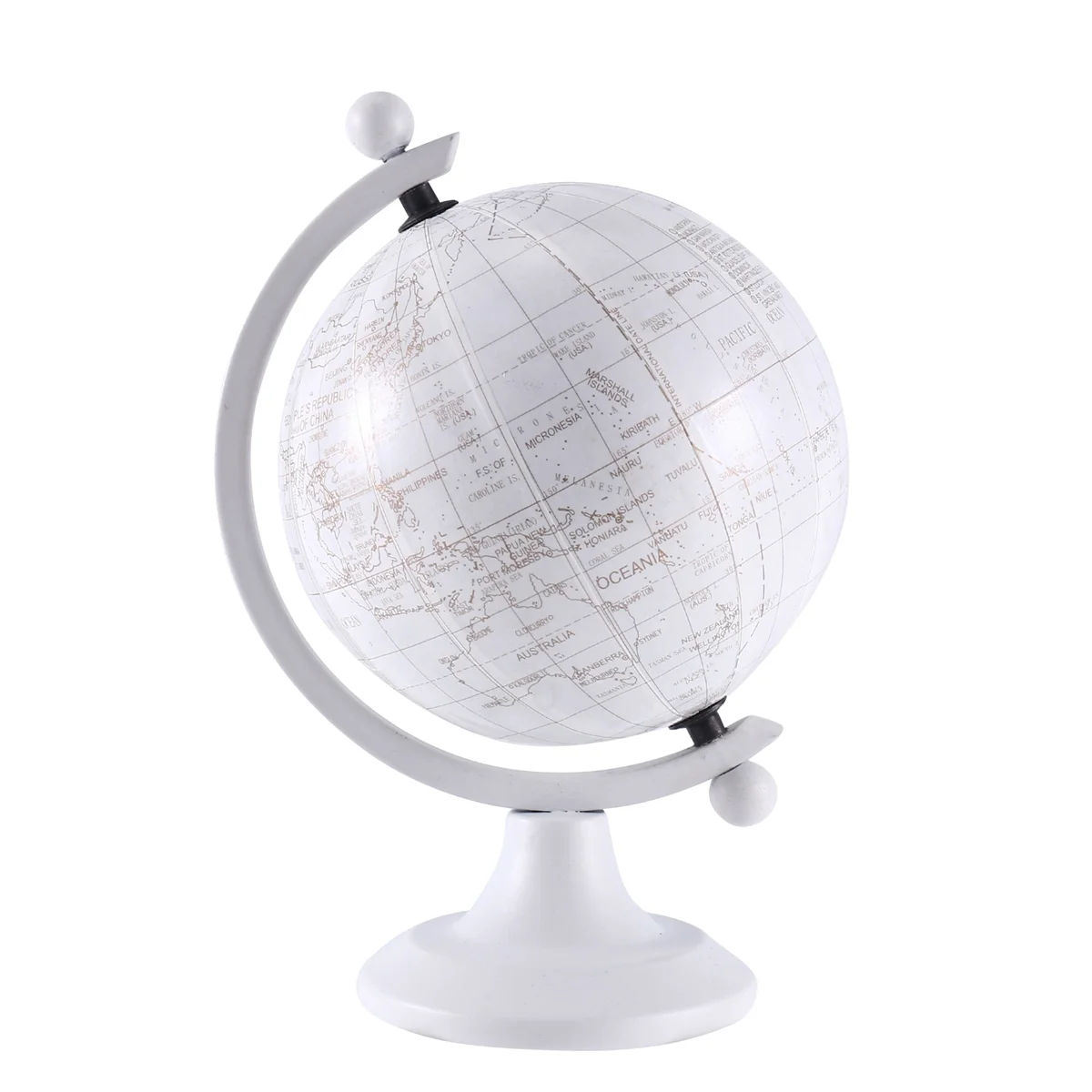 

3Inch Mini Globe for 1/6 1/4 Scale Furniture, High Precision Rotating World Map Globe