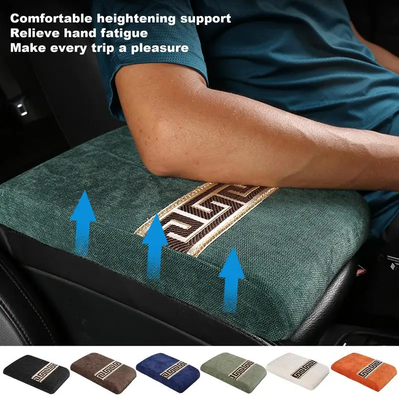 

Car Armrest Booster Pads Suedes Armrest Support Pillow Car Armrest Cushion Memory Foam Armrest Cover Protector for Most Vehicle