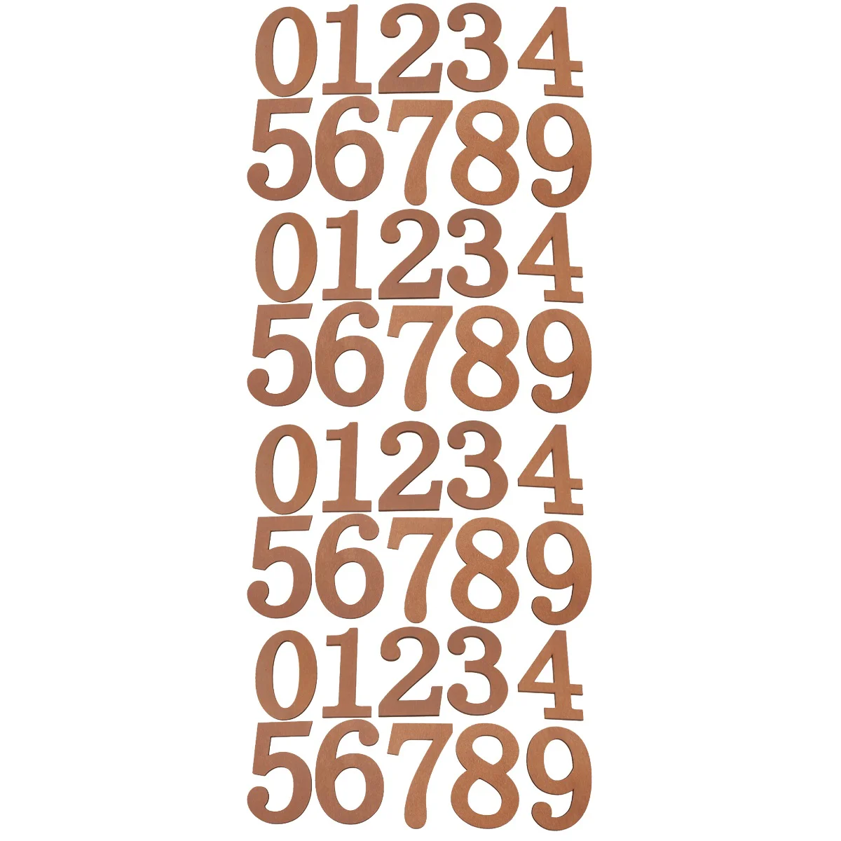 

4 Sets Wood Number Ornaments DIY Wooden Decor Numbers Decorative Alphabet Stickers Educational Toys