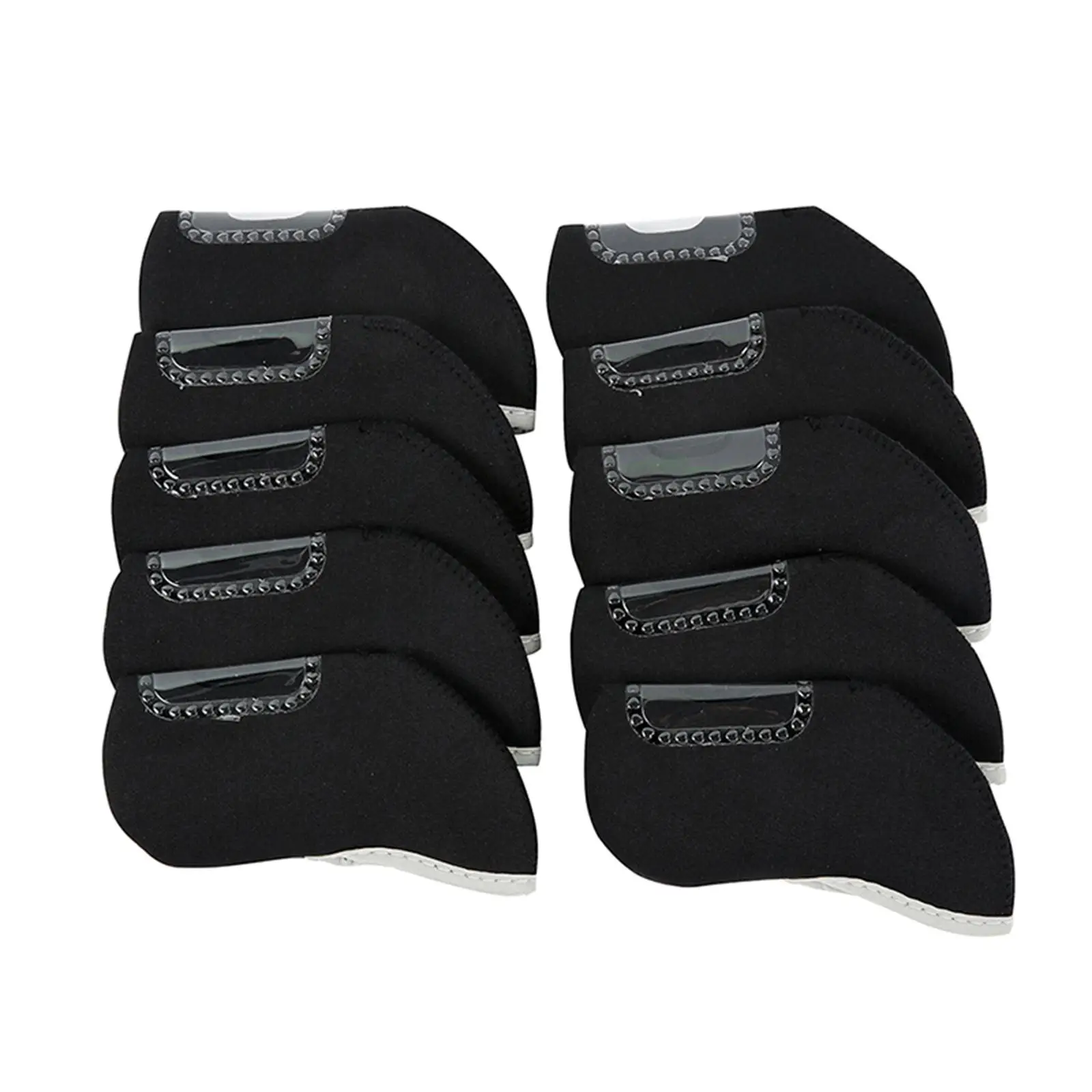 

10Pcs Club Head Covers Gifts for Golfers with Transparent Window Waterproof