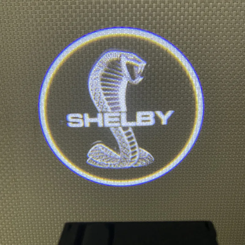 

2Pcs Car Door Light Laser Projector Logo Led Welcome 3D Shadow Ghost Lamp For Ford Mustang GT500 SVT Shelby Fender Accessories