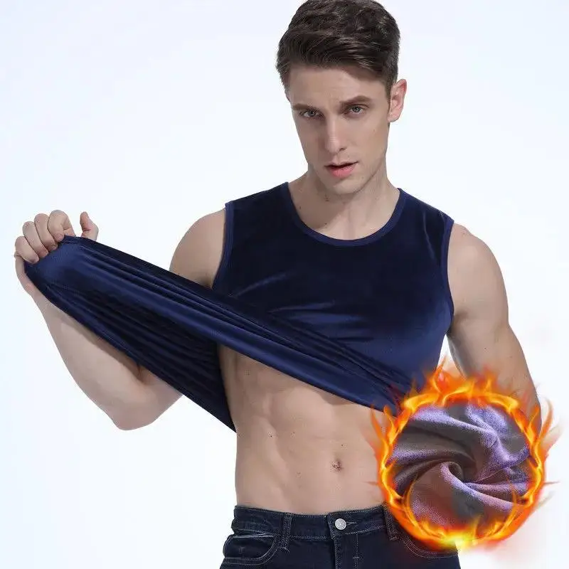 Womens Thermal Underwear for Men Fleece Lined Tops Cami Tank Vest Camisoles Thermal Shirt Thermo Undershirt Winter Inner Wear