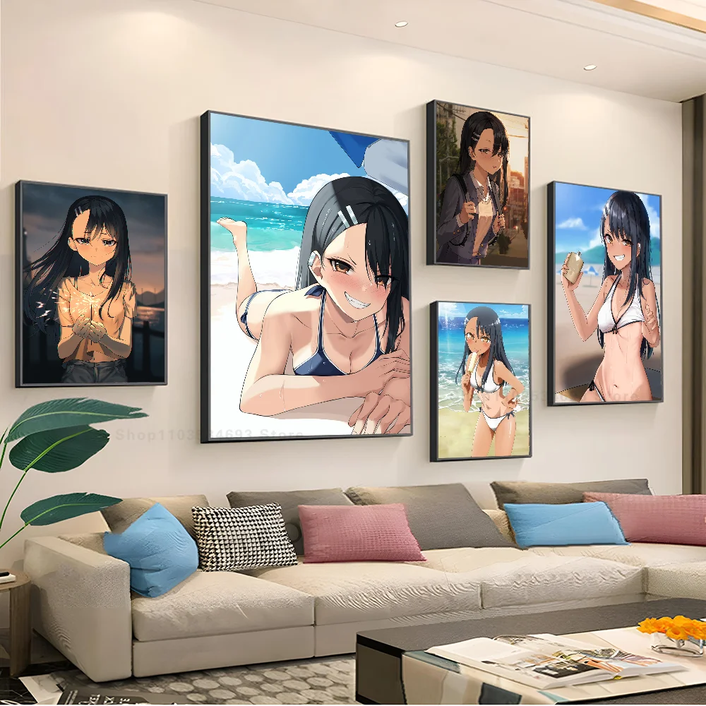 Мисс Нагаторо Аниме Постер Наклейка Kawaii Hd Настенное Искусство Для Девочек