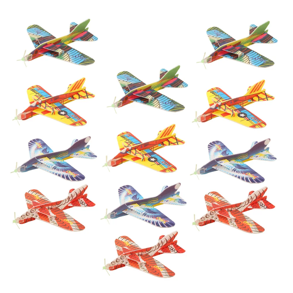 

12PCS Kids Airplane Assembled Toys Airplane Models Outdoor Toys (Random Style)