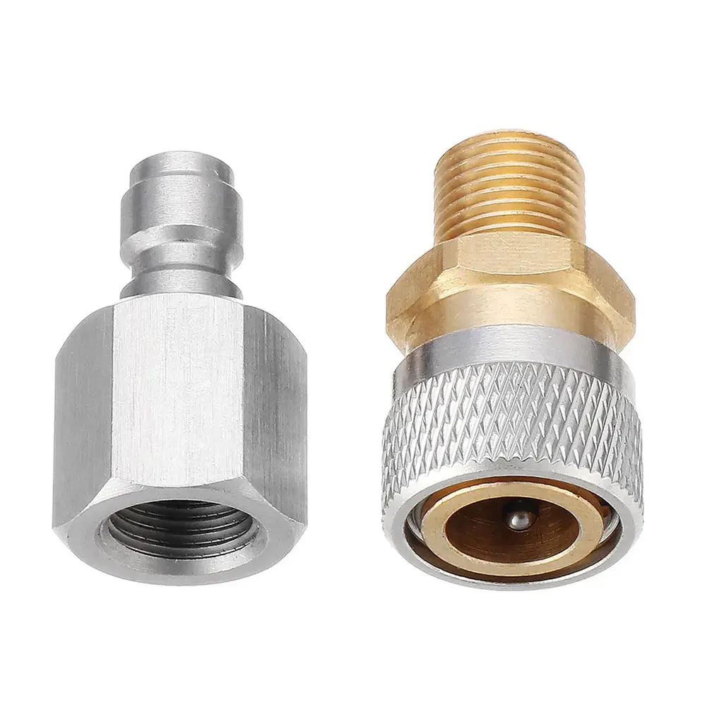 

8mm Portable PCP Air Charging With 3 Plugs Stainless Steel Coupler Fittings Quick Release Adapter Replacement Parts Paintball
