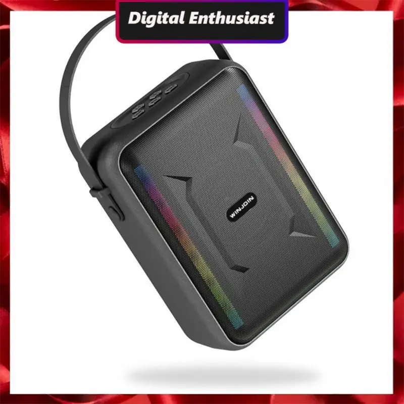 

Rgb Wireless Speaker Support U Disk/tf Card Colorful Lights Card Loud Subwoofer Portable Aux Play Radio Loudspeaker