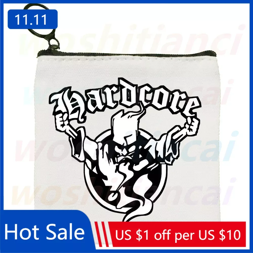 

Thunderdome Canvas Coin Purse Wizard Canvas Bag Small Hardcore Square Bag Key Bag Storage Bag Card Bag Cartoon Coin Bag