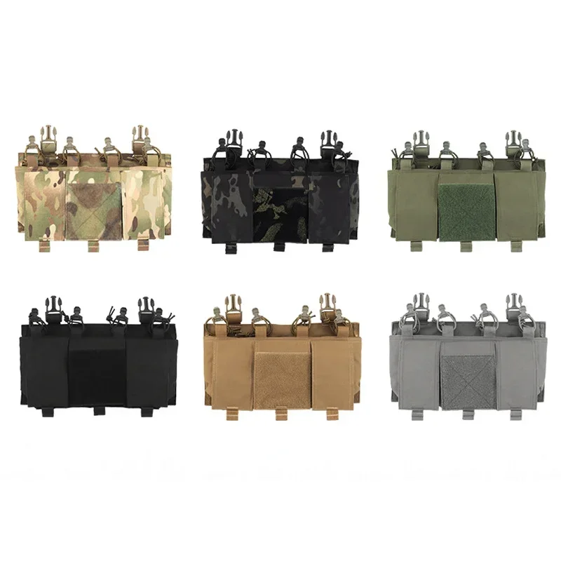 Фото Tactical Quad 5.56 Magazine GP Pouch Placard QASM Пряжка Передняя панель для CPC FCSK ARC JPC Plate Carrier Страйкбольный охотничий жилет №2