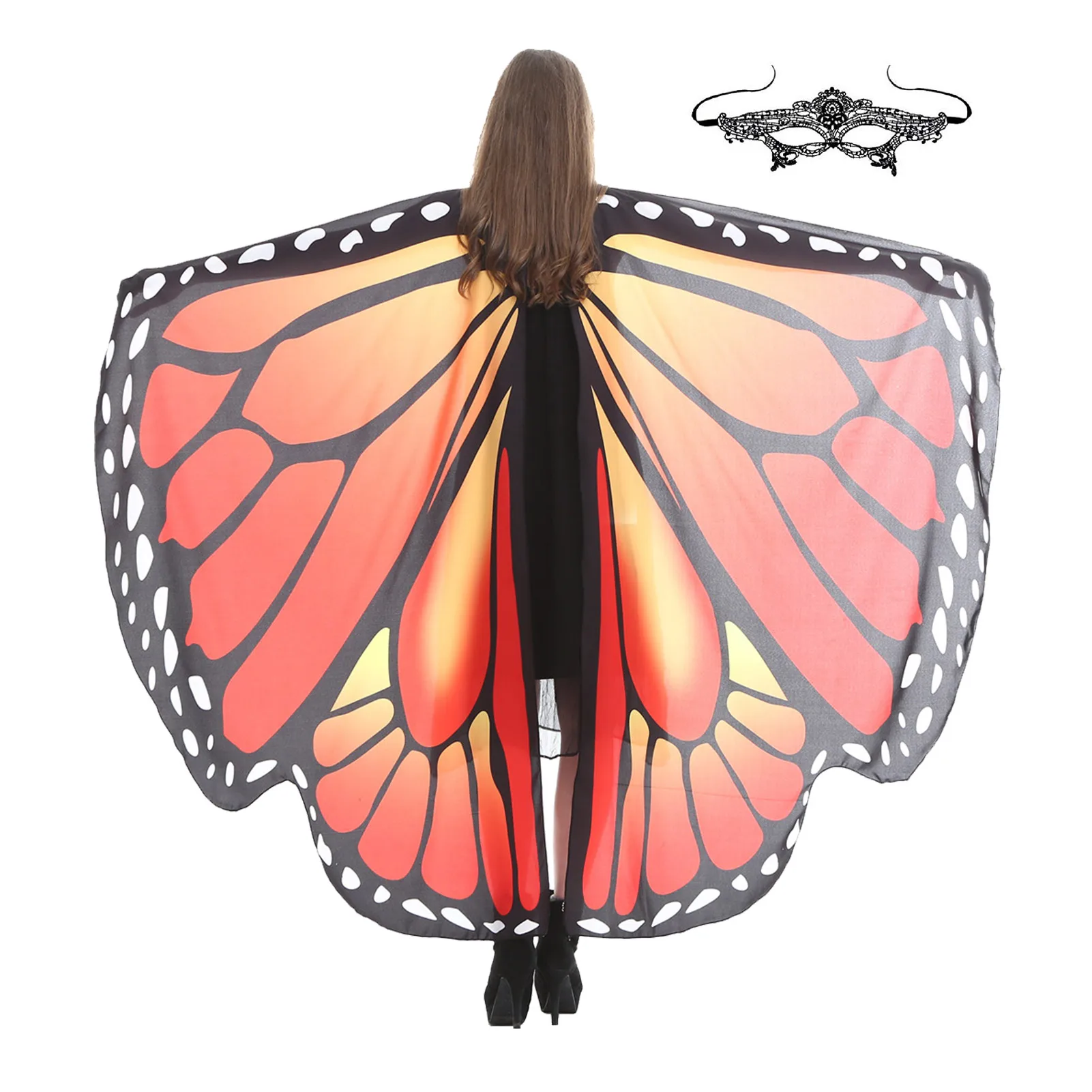 

Женская накидка-бабочка с головной повязкой для Хэллоуина