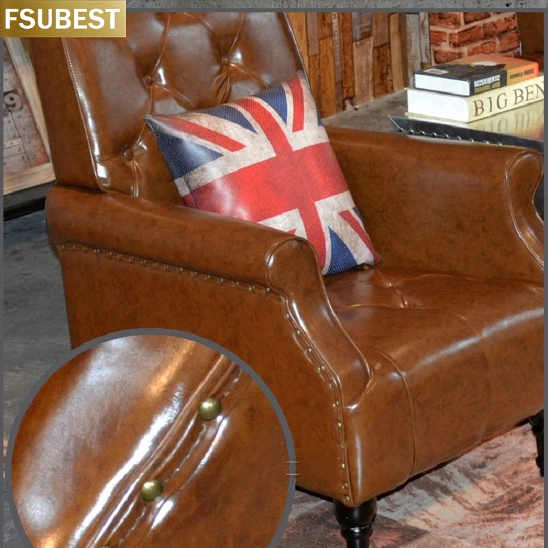 Роскошное американское классическое кресло для отдыха Chesterfield винтажное офиса