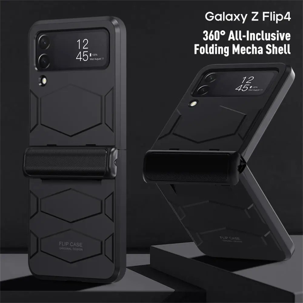 For Samsung Galaxy Z Flip 4 3 Case Luxury Skin-friendly Matte Folding Hinge All-inclusive Shockproof Protection Hard Back Cover