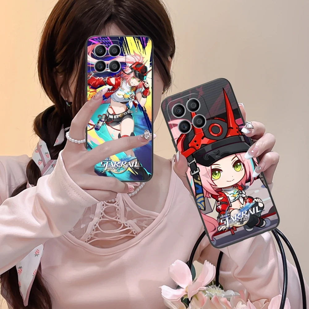 Honkai Star Rail Rappa Mobile Phone Case for Huawei Honor 90 80 70 60 50 30 20 10 9 8 7 Pro S SE Lite 5G Black Cover Shell