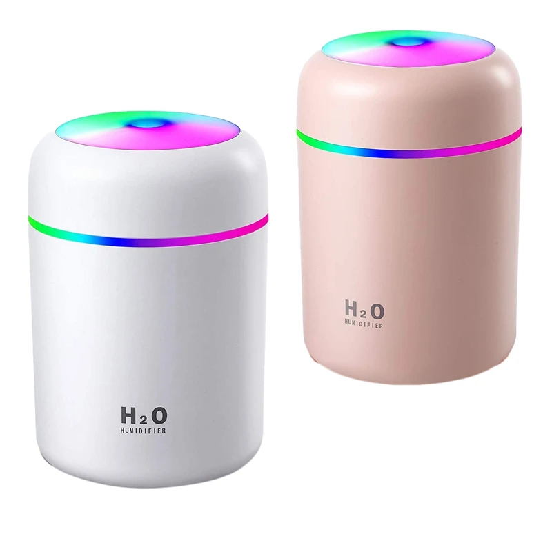 

2 Pcs Cool Mist Humidifiers Portable Mini Humidifiers USB Personal Desktop Humidifier Small Humidifiers For Bedroom Home