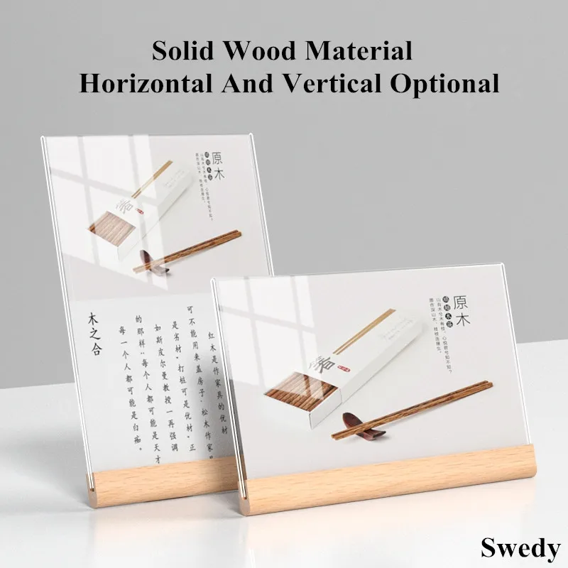 

A5 148X210MM Slant Back Acrylic Sign Holder Picture Ad Frame Brochure Flyer Menu Paper Message Board Display Stand