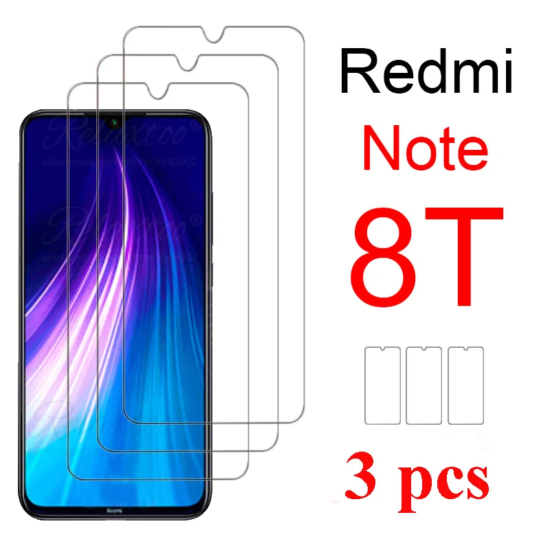 

3pcs 9H Protective Glass For Xiaomi Redmi Note 8T 9T 10 Pro Glass For smart phone screen protector xiomi redmi 9 8 t redmi10x 5G