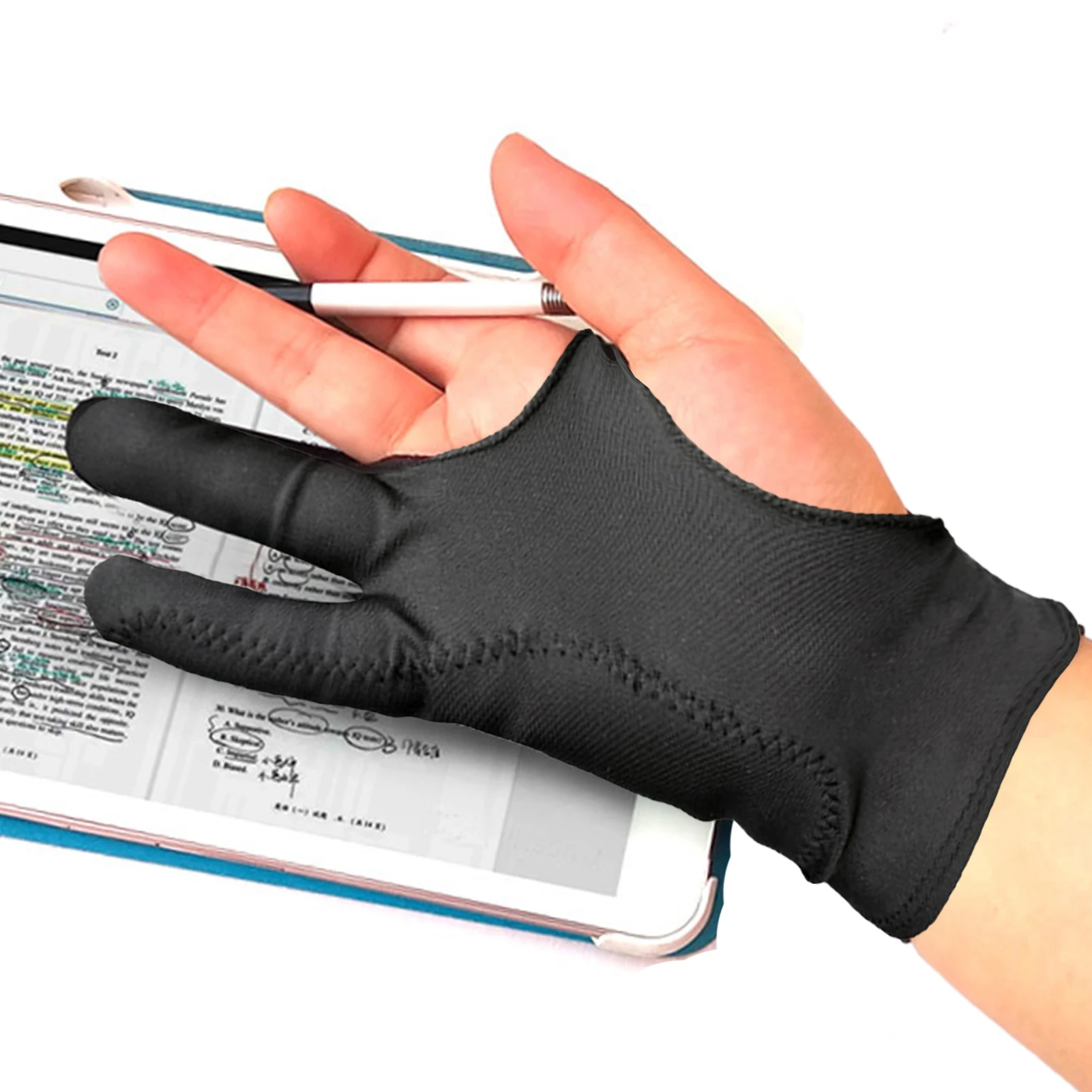 

Anti-touch Glove Artist's Drawing Glove With Two Fingers Artist Gloves With Two Fingers For Tablet Paper Sketching Smudge Guard
