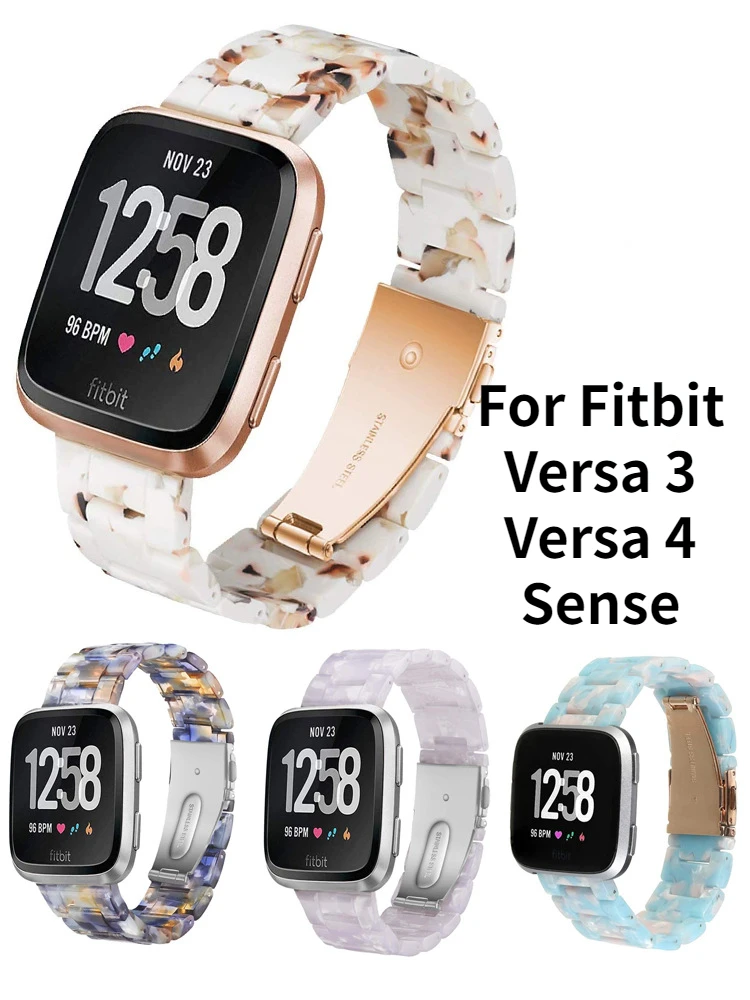

Ремешок на запястье для умных часов Fitbit Versa 4 3, сменный Браслет для Fitbit Sense, цветной полимерный ремешок, аксессуары для часов