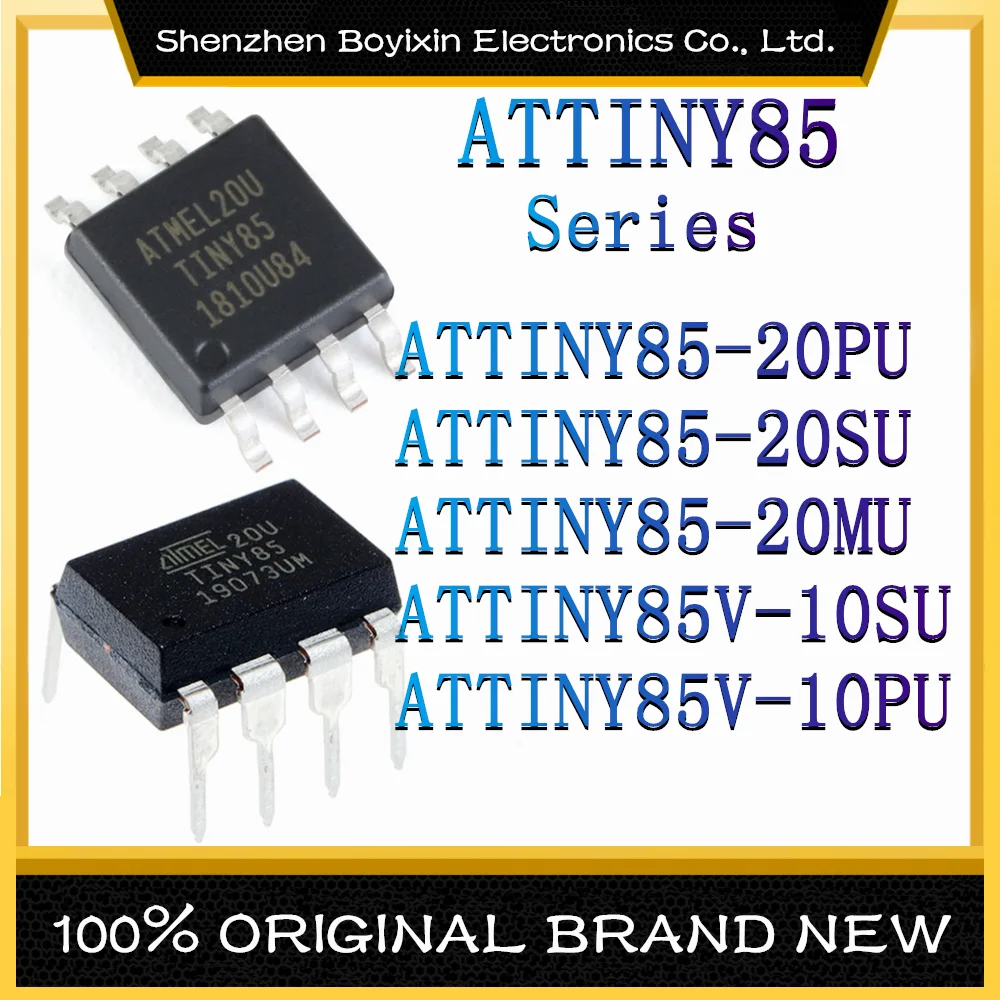 ATTINY85-20PU ATTINY85-20SU ATTINY85-20MU ATTINY85V-10SU ATTINY85V-10PU Microcontroller (MCU/MPU/SOC) IC Chip
