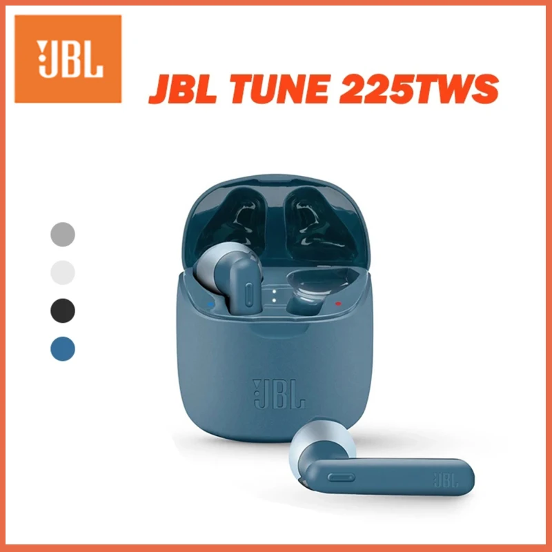 Original JBL T225TWS True Wireless Bluetooth Headphones Stereo Earbuds Earphone Quality Sports Music Headset Gaming With Mic