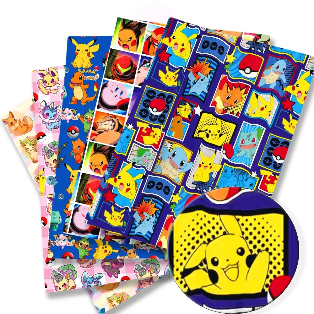 Покемон мультфильм ткань 140*50 см ручная работа шитье пэчворк квилтинг детское