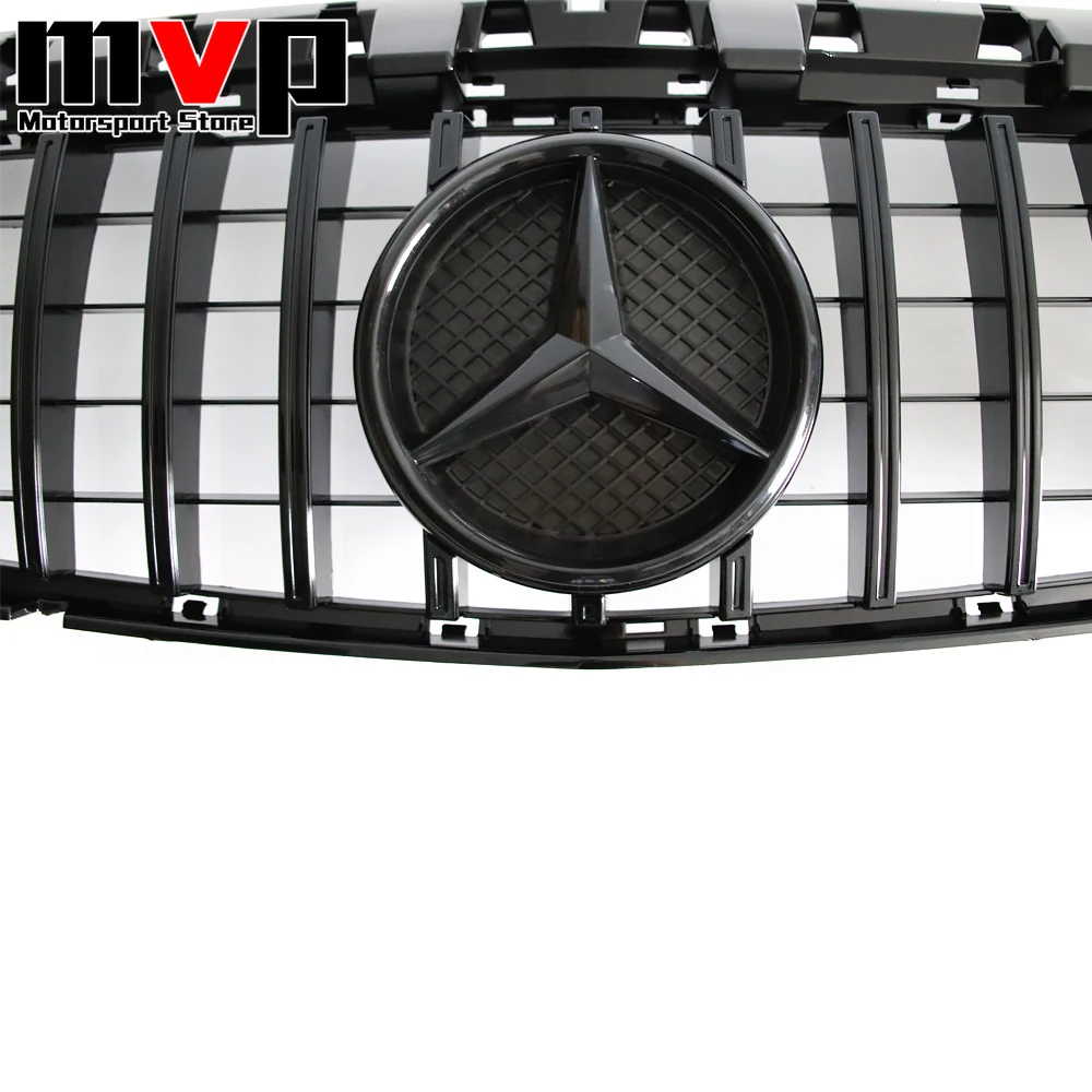 Фото Верхняя решетка в стиле GTR с черной рамкой в стиле OE для Mercedes Benz CLA W117 2013-19 CLA180 CLA200 CLA250 CLA45 AMG №5