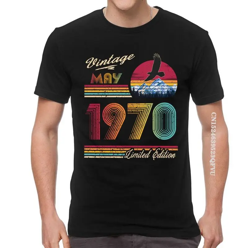 May 1970 T Shirts Men's Fashion T Shirt Cotton Oversized 50 Year Old 50th Birthday Tshirt Urban Tee Top Fast Shipping