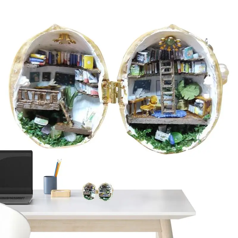 DIY Book Nook Kit Мини Книжный магазин ручной работы Библиотека 3D Мини-домик Мир