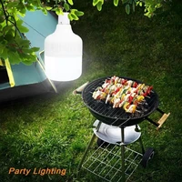 led solar bulb lights camping lights usb rechargeable bulbs for outdoor tent lights portable lantern emergency lights h0f7