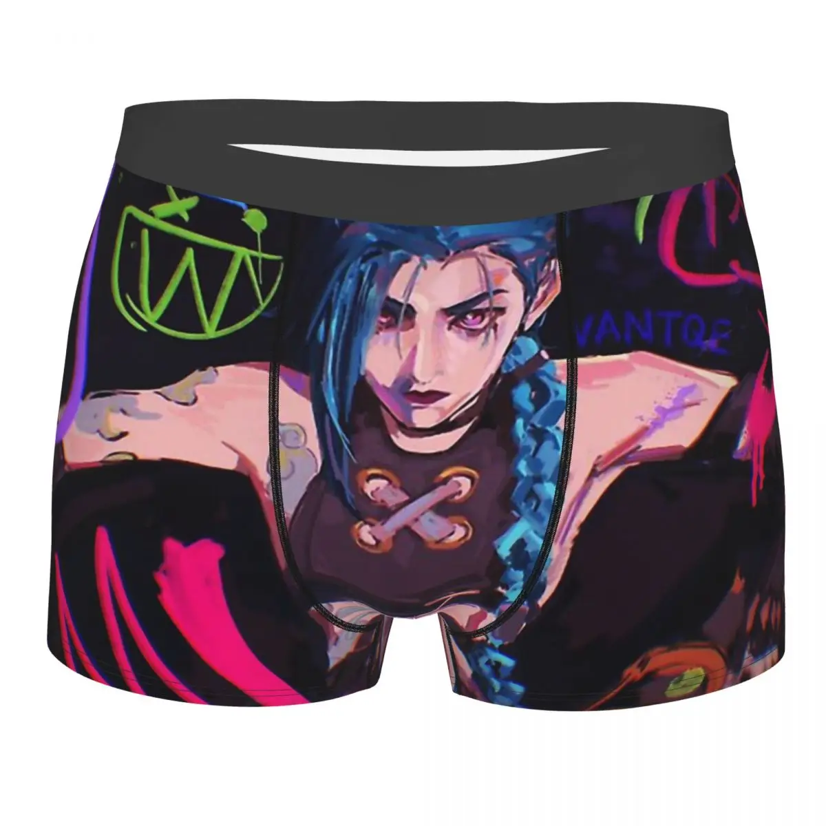

Anime Arcane League of Legends Cool Jinx Cyberpunk Underpants Cotton Panties Man Underwear Ventilate Shorts Boxer Briefs