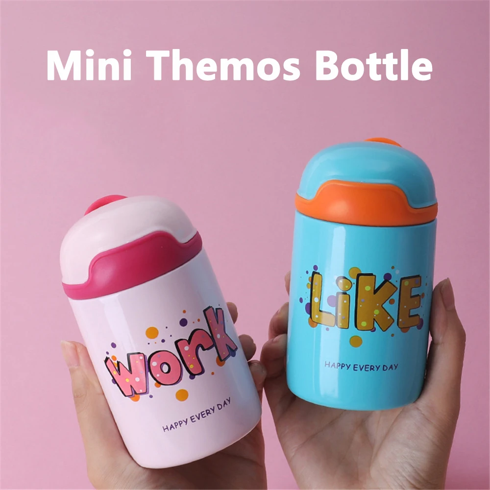 

200ml Mini Cute Stainless Steel Vacuum Flask Thermos Coffee Mug Water Bottle For Girl Tumbler Portable Tea Coffee Thermal Cup